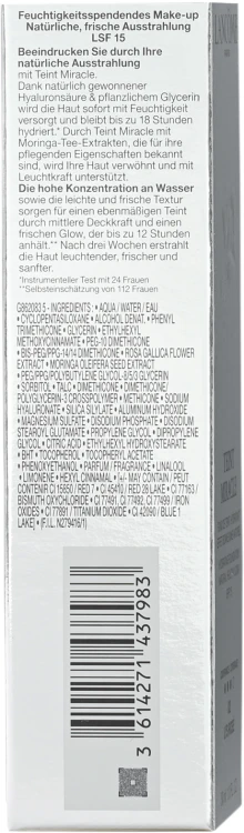 LANCOME  Teint  Miracle Hydrating Foundation Natural Healthy Look 02 Lys Rose    Podkład rozświetlający 30 ml promocja
