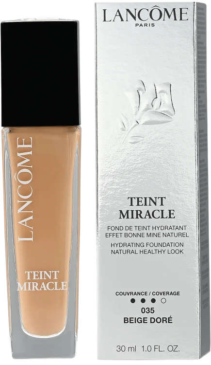LANCOME  Teint Miracle Hydrating Foundation Natural Healthy Look 035 Beige Dore   podkład rozświetlający 30 ml
