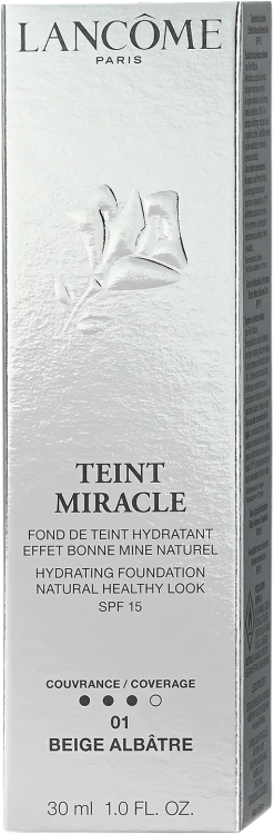 LANCOME  Teint Miracle Hydrating Foundation Natural Healthy Look 01 Beige Albatre   Podkład 30 ML