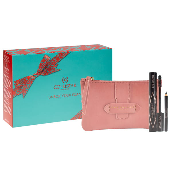 COLLISTAR SET (IMPECCABLE MASCARA 14ML + MINI EYE PENCIL 0,8g + COSMETICS BAG)