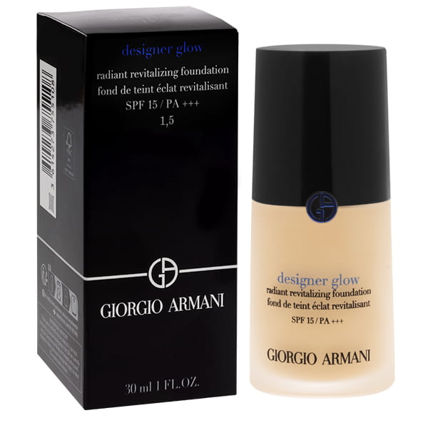 ARMANI Designer Glow Foundation Spf15 PA+++ N1.5 Rozświetlający i nawilżający podkład do twarzy 30ml