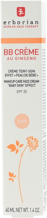 ERBORIAN   BB CREME   Krem BB CLAIR 40ML R22
