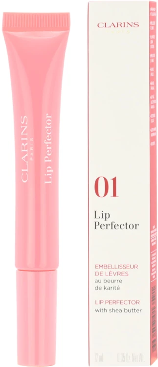 CLARINS  Instant Light Natural Lip Perfector 01 Rose  Shimmer   Odżywczy błyszczyk rozświetlający 12 ml