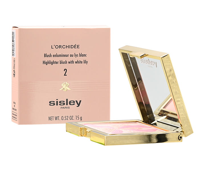 Sisley  L' orchidee Rose Highlighter Blush with White Liliy  Rozświetlający róż 15g  2025 nowa szata kolor opakowania złoty