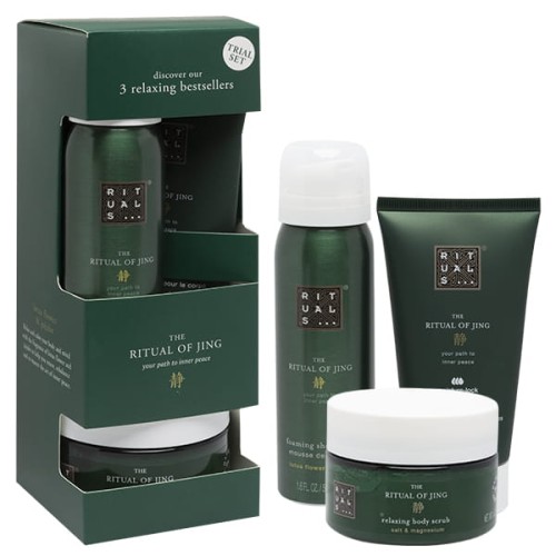 RITUALS SET (OF JING SHOWER GEL 50ML + BODY CREAM 70ML + BODY SCRUB 125ML)