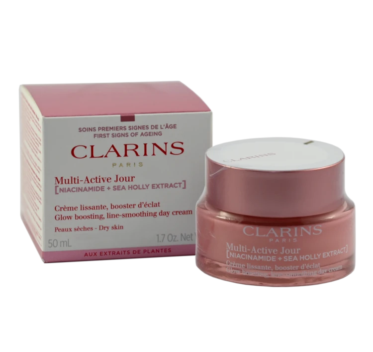 CLARINS Multi-Active Creme Jour Glow Boosting Line-Smoothing Day Cream Dry Skin Wygładzający krem na dzień 50 ml