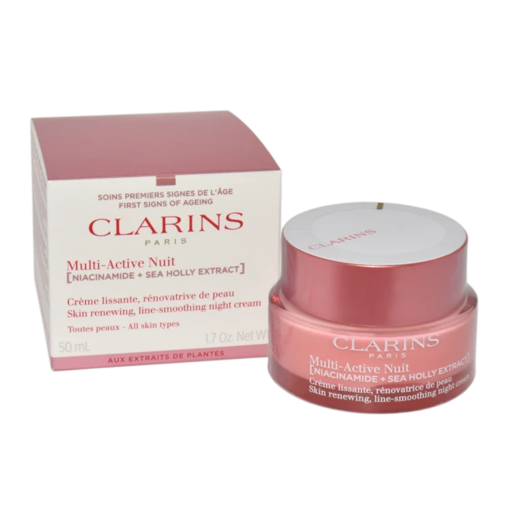 CLARINS Multi-Active Creme Nuit Skin Renewing Line-Smoothing Night Cream All-Skin Types Przeciwzmarszczkowy krem na noc do twarzy 50 ml