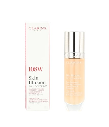 CLARINS Skin Illusion Full Coverage Hydrating Foundation 108W Mocno kryjący podkład 30ml
