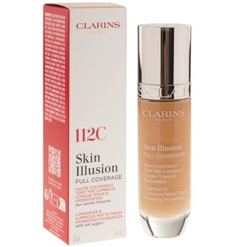 Clarins Skin Illusion Full Coverage Hydrating Foundation Podkład 112c 30ml