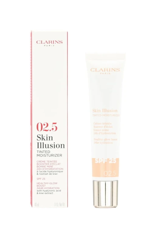 CLARINS  SKIN ILLUSION TINTED MOISTURIZER SPF25   Tint do twarzy z spf25 02.5 40ML