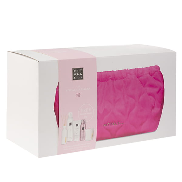Rituals Set(The Ritual of Sakura Shower Foam 200ml + Body Cream 150ml + Body Lotion Mousse 150ml + Fragrance Stick 70ml + Candle + Bag)  Zestaw