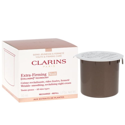 CLARINS Extra Firming Nuit Collagen Wrinkle Smoothing Revitalizing Night Cream All Skin Types Refill Luksusowy krem na noc do każdego rodzaju skóry - wkład 50 ml