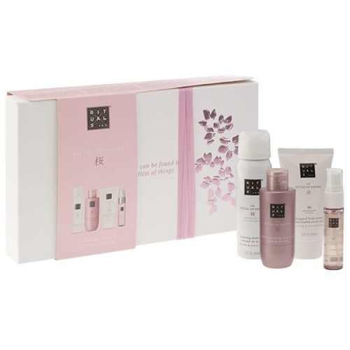 Rituals Set(The Ritual of Sakura Foaming Shower Gel 50ml + Shower Oil 75ml + Body Cream 70ml + Hair and Body Mist 20ml) Zestaw
