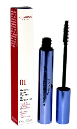 CLARINS MASCARA WONDER PERFECT 4D 01 BLACK WP Tusz do rzęs wodoodporny 8ml