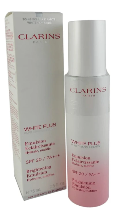CLARINS White Plus Emulsion Eclaircissante Spf 20 Rozjaśniająca emulsja do twarzy, szyi i dekoldu 75ml