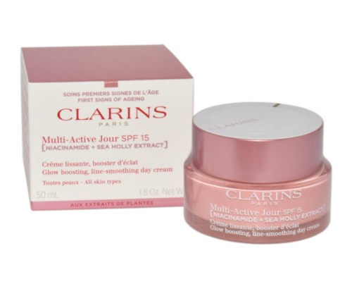 CLARINS Multi-Active Creme Jour Spf15 Glow Boosting Line-Smoothing Day Cream Wygładzający krem do twarzy 50 ml