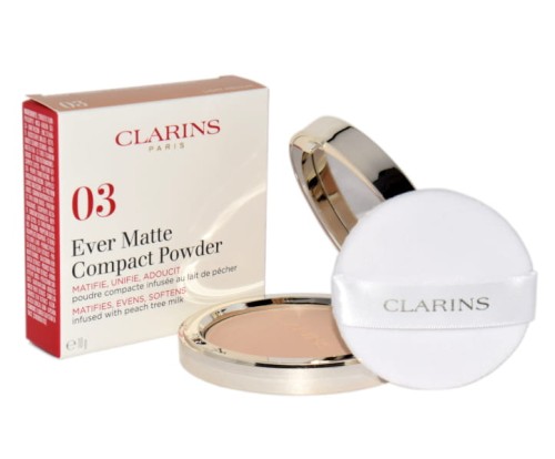 Clarins Ever Matte Compact Powder puder w kompakcie 03 Light Medium 10g