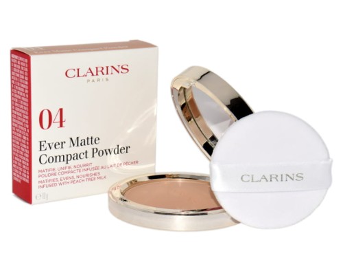 Clarins Ever Matte Compact Powder puder w kompakcie 04 Medium 10g