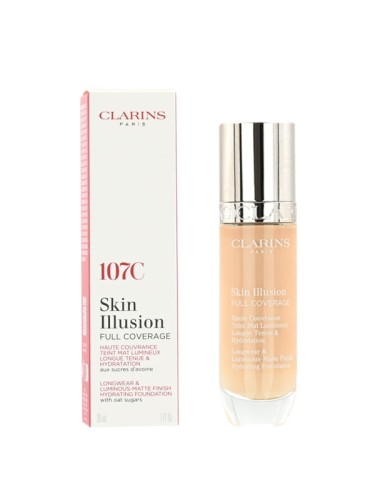 CLARINS SKIN ILLUSION FULL COVERAGE HYDRATING FOUNDATION Podkład do twarzy 107C 30ML