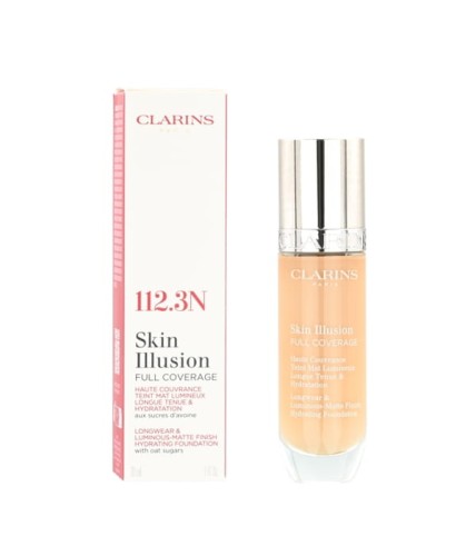 CLARINS SKIN ILLUSION FULL COVERAGE HYDRATING FOUNDATION 112.3N 30ML
