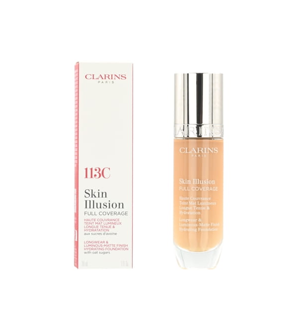 CLARINS SKIN ILLUSION FULL COVERAGE HYDRATING FOUNDATION 113C 30ML