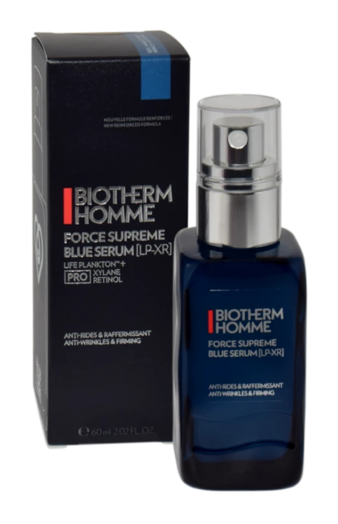BIOTHERMForce Supreme Blue Serum Life Plankton+Serum przeciwzmarszczkowe z retinolem dla mężczyzn 60 ml