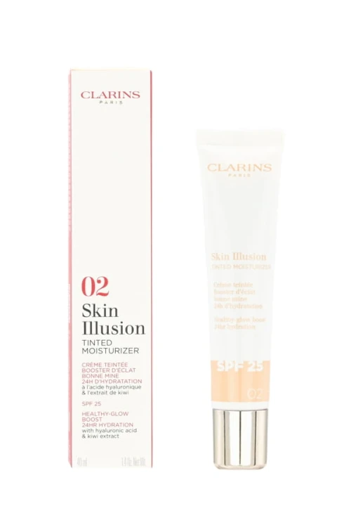 CLARINS SKIN ILLUSION TINTED MOISTURIZER SPF25 Tint do twarzy z spf25 02 40ML